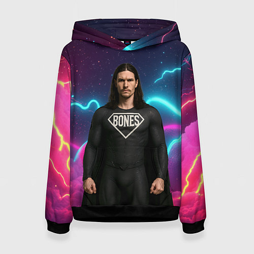 Женская толстовка Bones в образе супергероя / 3D-Черный – фото 1