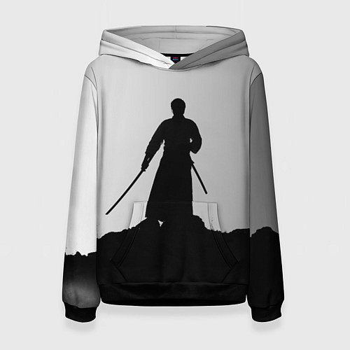 Женская толстовка Самурай в поле / 3D-Черный – фото 1