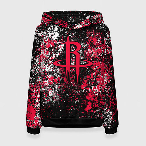 Женская толстовка Хьюстон Рокетс - цветовой хаос / 3D-Черный – фото 1