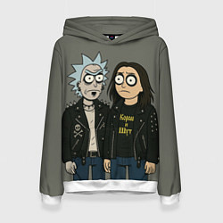 Толстовка-худи женская КиШ - Рик и Морти, цвет: 3D-белый