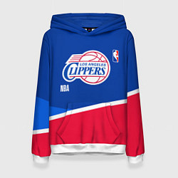 Толстовка-худи женская LA Clippers - basketball, цвет: 3D-белый