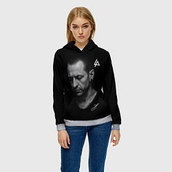 Толстовка-худи женская Честер Беннингтон - легенда, цвет: 3D-меланж — фото 2