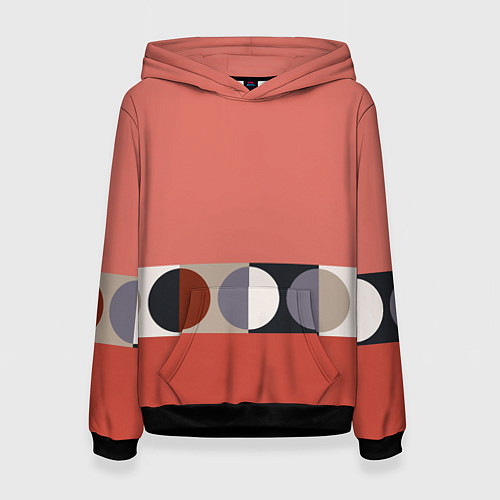 Женская толстовка Луна Малевича розовый томат / 3D-Черный – фото 1