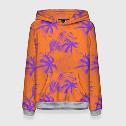 Толстовка-худи женская Palm orange, цвет: 3D-меланж