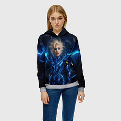 Толстовка-худи женская Леди Гага женщина молния, цвет: 3D-меланж — фото 2