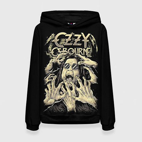 Женская толстовка Ozzy Osbourne - head and hands / 3D-Черный – фото 1
