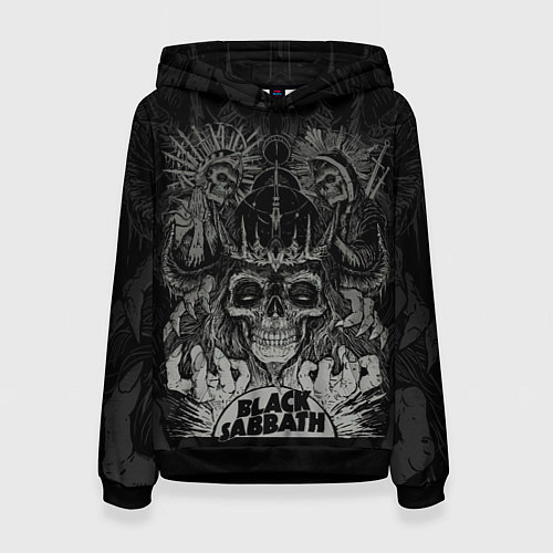Женская толстовка Black Sabbath death skull / 3D-Черный – фото 1