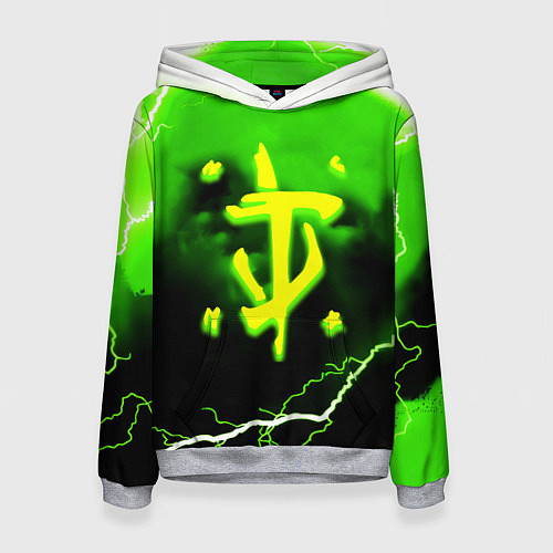 Женская толстовка Doom шторм кислотное лого / 3D-Меланж – фото 1