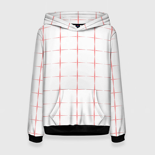 Женская толстовка Color white red crosses / 3D-Черный – фото 1