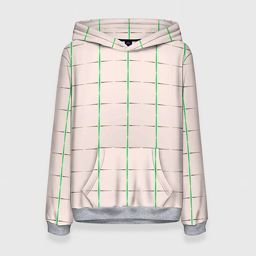 Женская толстовка Color white stripes / 3D-Меланж – фото 1