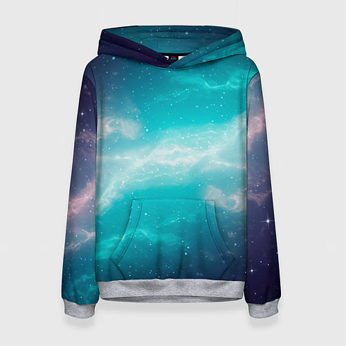 Женская толстовка Галактическое сияние небес / 3D-Меланж – фото 1