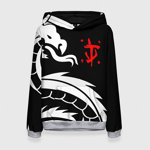 Женская толстовка Doom dragon steel / 3D-Меланж – фото 1