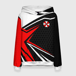 Толстовка-худи женская Umbrella - red uniform, цвет: 3D-белый