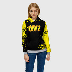 Толстовка-худи женская Dayz краски желтые краски, цвет: 3D-меланж — фото 2