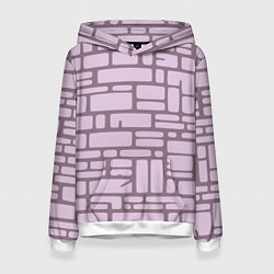 Толстовка-худи женская Кирпичная кладка, цвет: 3D-белый