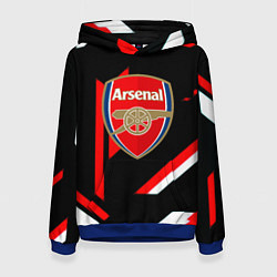 Толстовка-худи женская Arsenal geometry steel, цвет: 3D-синий