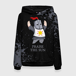 Толстовка-худи женская Хвала солнцу - дарк соулс, цвет: 3D-черный