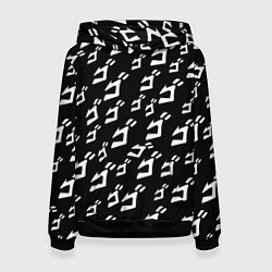 Толстовка-худи женская JoJo pattern, цвет: 3D-черный