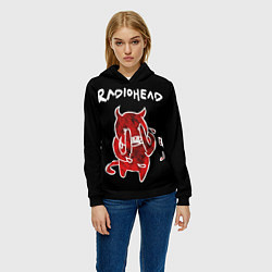 Толстовка-худи женская Radiohead red minotaur, цвет: 3D-черный — фото 2