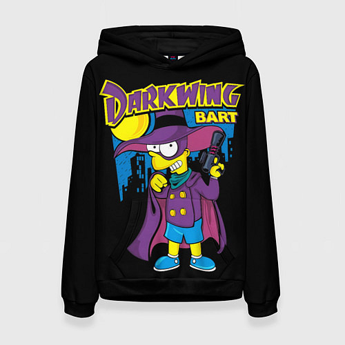 Женская толстовка Darkwing Bart / 3D-Черный – фото 1