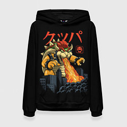 Толстовка-худи женская Марио Боузер, цвет: 3D-черный