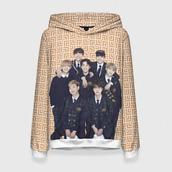 Толстовка-худи женская BTS в костюмах, цвет: 3D-белый