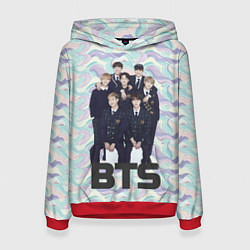 Толстовка-худи женская BTS совместное фото, цвет: 3D-красный