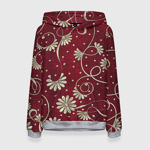 Женская толстовка Красный бархат / 3D-Меланж – фото 1