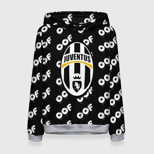 Женская толстовка Juventus off pattern / 3D-Меланж – фото 1