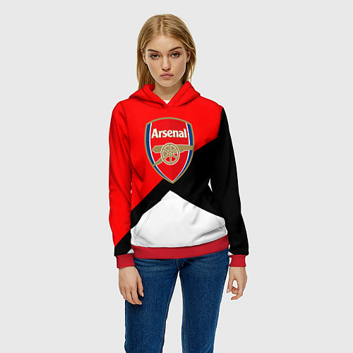 Женская толстовка Arsenal geometry sport / 3D-Красный – фото 3