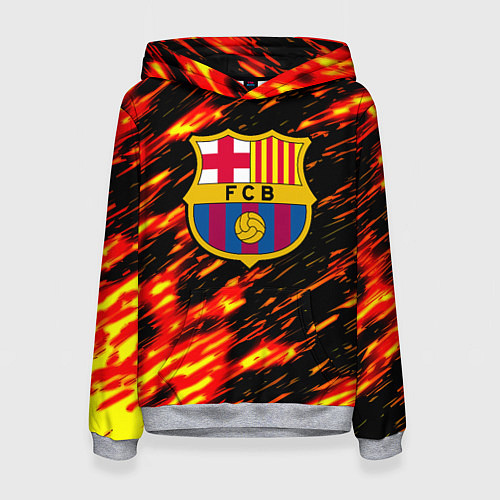 Женская толстовка Barcelona штрихи огненные / 3D-Меланж – фото 1