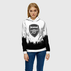 Толстовка-худи женская Arsenal черный лес, цвет: 3D-белый — фото 2