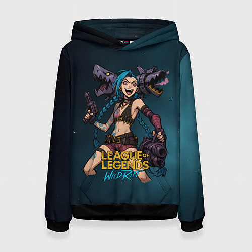Женская толстовка League of Legends Jinx / 3D-Черный – фото 1
