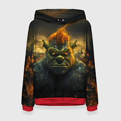 Толстовка-худи женская Шрек после взрыва, цвет: 3D-красный