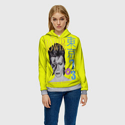 Толстовка-худи женская David Bowie 1973, цвет: 3D-меланж — фото 2