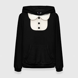 Толстовка-худи женская Девочка Уэнздей Аддамс, цвет: 3D-черный