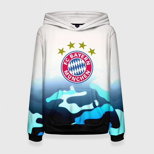 Женская толстовка Бавария Мюнхен камуфляж / 3D-Черный – фото 1