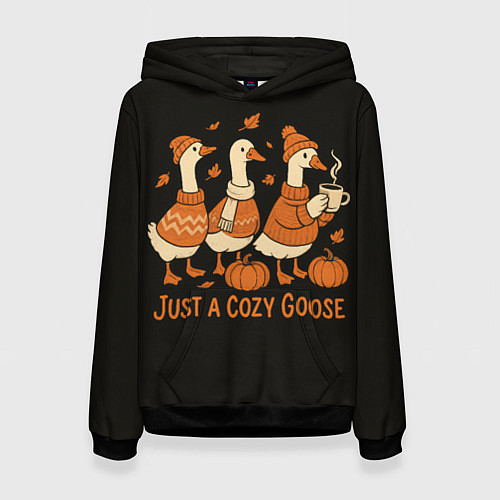 Женская толстовка Осенние гуси / 3D-Черный – фото 1