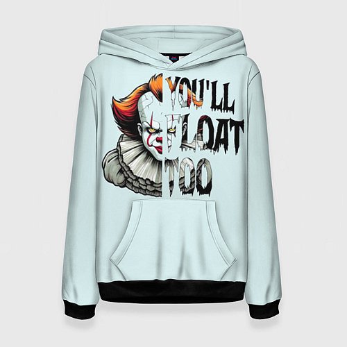 Женская толстовка Клоун Пеннивайз / 3D-Черный – фото 1