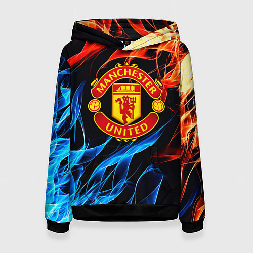 Женская толстовка Манчестер Юнайтед огонь битва / 3D-Черный – фото 1