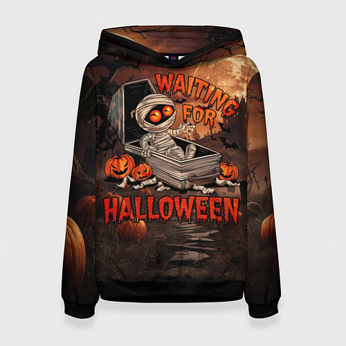 Женская толстовка Мумия в ожидании / 3D-Черный – фото 1