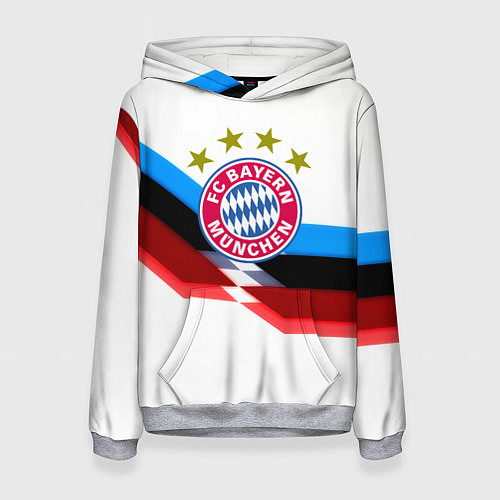 Женская толстовка Бавария Мюнхен геометрия спорт / 3D-Меланж – фото 1