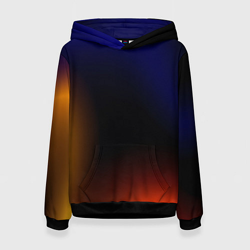 Женская толстовка Color black red blue / 3D-Черный – фото 1