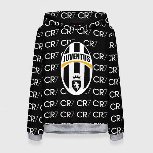 Женская толстовка Juventus sport pattern / 3D-Меланж – фото 1