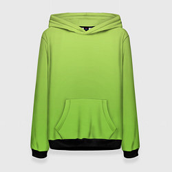Толстовка-худи женская Color lime green, цвет: 3D-черный