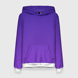 Толстовка-худи женская The color is purple, цвет: 3D-белый