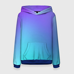 Толстовка-худи женская Color multi-colored gradient, цвет: 3D-синий