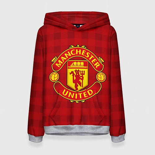 Женская толстовка Manchester United / 3D-Меланж – фото 1