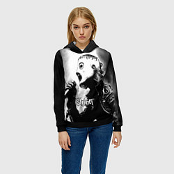 Толстовка-худи женская Slipknot, цвет: 3D-черный — фото 2