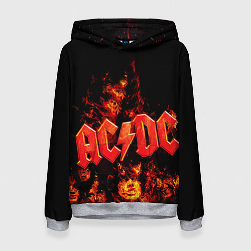 Женская толстовка AC/DC Flame / 3D-Меланж – фото 1